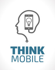 Naklejka premium Logo - Think mobile
