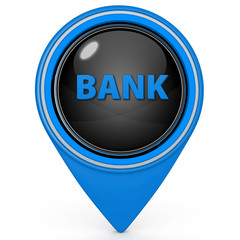 Bank pointer icon on white background
