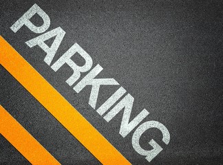 Parking Text Writing Road Asphalt