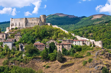 Fototapeta premium Panoramic view of Brienza. Basilicata. Italy.
