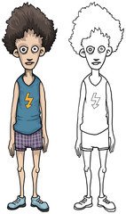 weird paranoid male character