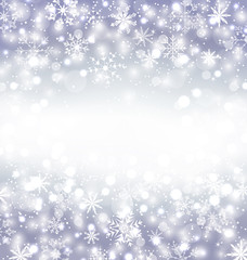 Naklejka na ściany i meble Navidad purple background with snowflakes and copy space for you