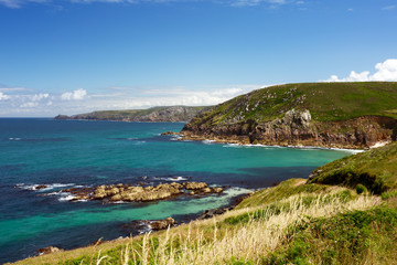 Naklejka premium Portheras Cove Cornwall Uk