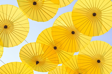 Fototapeta na wymiar Handmade umbrella in Asian style