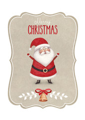 Watercolor illustration of Santa Claus