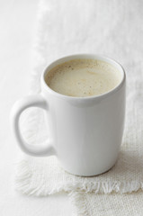 Cappuccino in a white mug