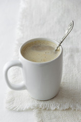 Cappuccino in a white mug