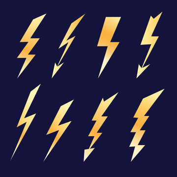 Lightning icon set