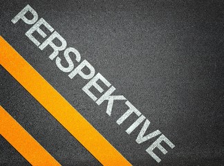 German Perpektive Perspective Text Writing Road Asphalt
