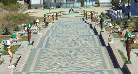 interesting staircase in Stepanakert, Nagorno-Karabakh