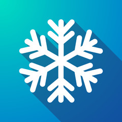 snow flake long shadow icon