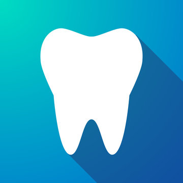 tooth long shadow icon