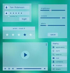 UI template. Web elements. UX.