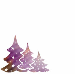 Christmas trees background with space for text