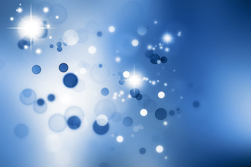 Abstract blue stars blur background