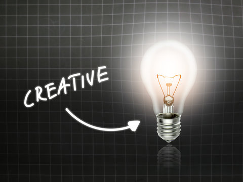 creative Bulb Lamp Energy Light blackboard