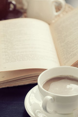 Coffee and book
