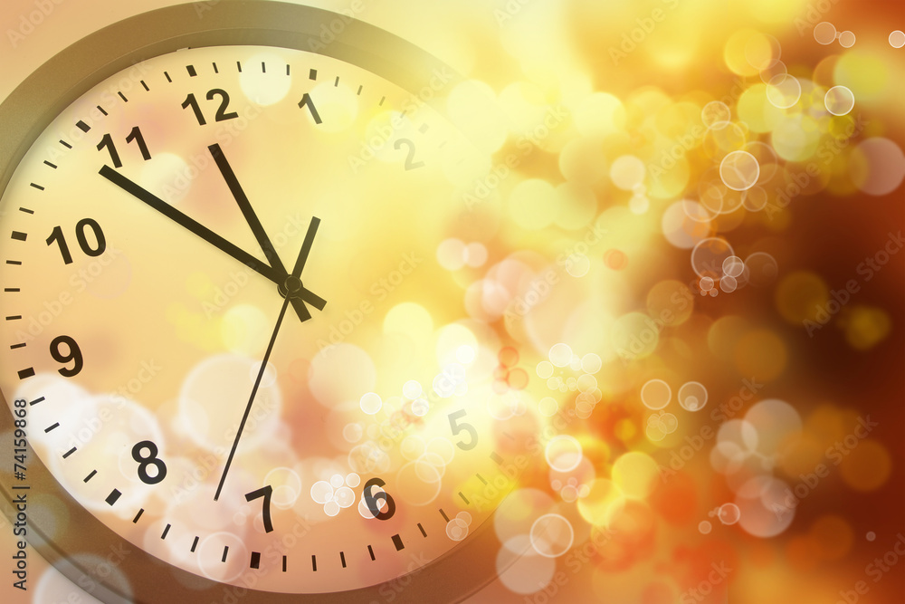 Wall mural New Year clock