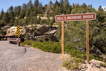 Fototapeta na wymiar Hell's Backbone Bridge, Utah, USA