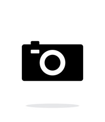 Digital camera simple icon on white background.
