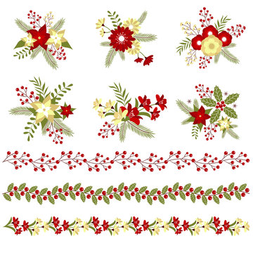 Christmas bouquets & borders