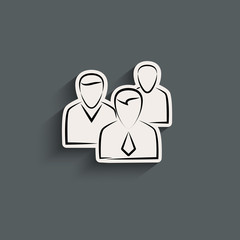 Group of people sign icon