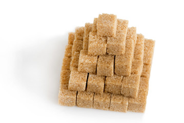 Pyramid of cane sugar cubes