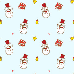 Vector christmas and new year seamless pattern