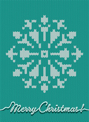 Christmas knitted card or background