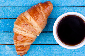 croissant and coffee