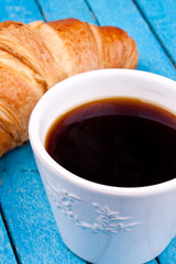 croissant and coffee