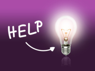 Help Bulb Lamp Energy Light pink