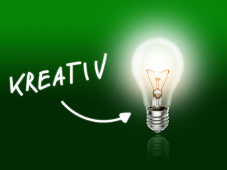 Kreativ Bulb Lamp Energy Light green