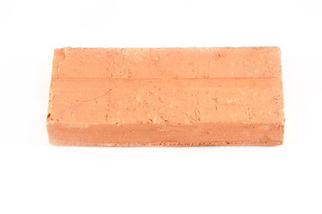  old red bricks isolated on white background 