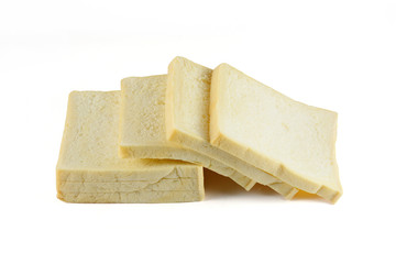 sliced bread isolated on white background 