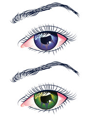 Violet and Green Eyes