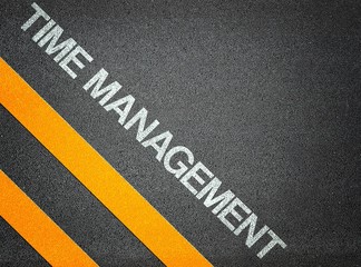 Time Management Text Writing Road Asphalt