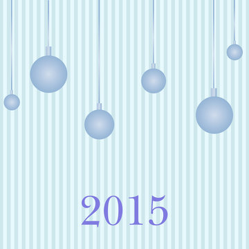 Greeting card new year 2015. Vector.