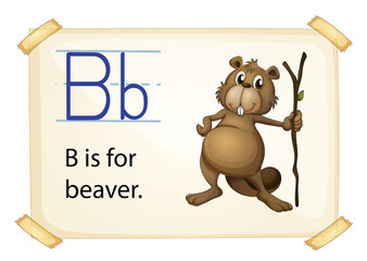 A letter B for beaver © GraphicsRF