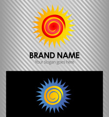 Vector illustration of shiny sun