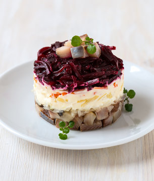 Russian herring salad