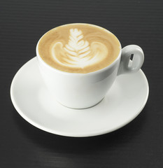 Coffee cup with foam shape