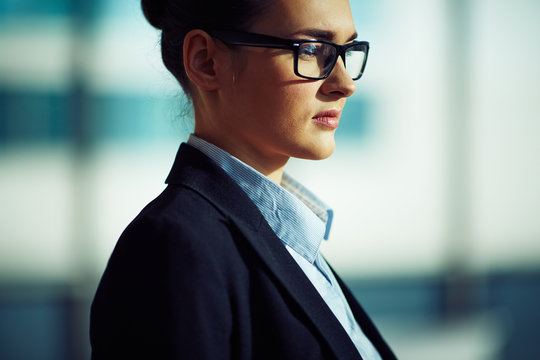 Pensive employee