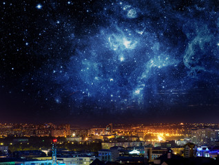City landscape at nigh