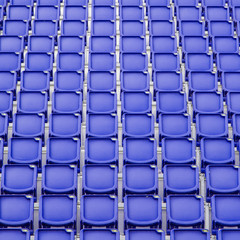 Fototapeta premium Blue seat in sport stadium