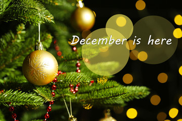 December is here. Greeting card