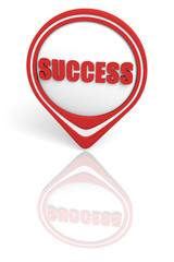 The map pointer indicating the direction to success. Created in