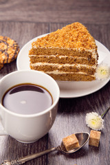 Obraz na płótnie Canvas coffee with cake