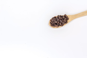 Scoop  of coffee beans