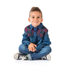 Kids sitting on the floor